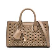 Michael Kors Beige Axelväska med Magnetisk Stängning Beige, Dam