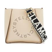 Stella McCartney Crossbody-väska med Perforerad Logotyp Brown, Dam