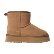 Sofie Schnoor Teddy Boot i Tan Mocka Beige, Dam