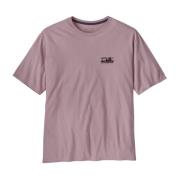 Patagonia Skyline Grafisk Bomull T-shirt Purple, Herr