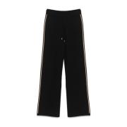 Liu Jo Svarta Sweatpants med Sidestripe Black, Dam