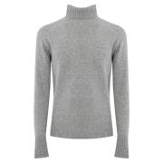 Drumohr Grå ull turtleneck tröja Gray, Herr