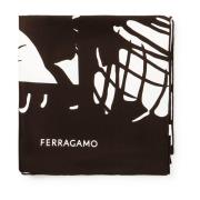 Salvatore Ferragamo Brun Foulard Halsduk Brown, Dam