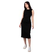 Max Mara Svart Jersey Klänning Maremar Black, Dam