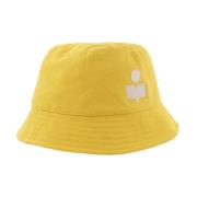 Isabel Marant Gul Canvas Hinkhatt med Logotyp Yellow, Unisex