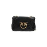 PINKO Sheep Nappa Mini Puff Love Clutch Black, Dam