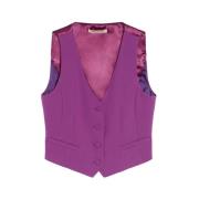 Pennyblack Stilig Gilet för Män Purple, Dam