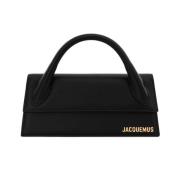 Jacquemus Elegant svart läderhandväska Black, Dam