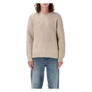 Sunflower Beige Stickat Yak Sweater Aw24 Beige, Herr