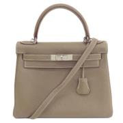 Hermès Vintage Pre-owned Laeder handvskor Beige, Dam