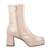 Noa Harmon Heeled Boots Beige, Dam