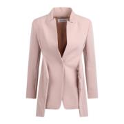 Max Mara Seggio Blazer med Notched Revers Pink, Dam