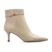 Tory Burch Ankelboots Double T Beige, Dam