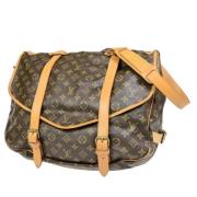 Louis Vuitton Vintage Pre-owned Canvas axelremsvskor Brown, Dam