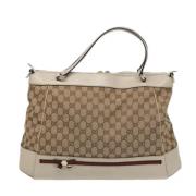 Gucci Vintage Pre-owned Canvas gucci-vskor Beige, Dam