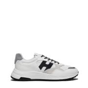 Hogan Vita Lädersneakers med Mockainsatser White, Herr