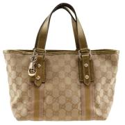 Gucci Vintage Pre-owned Canvas handvskor Brown, Dam