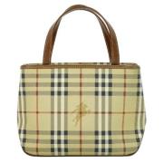 Burberry Vintage Pre-owned Canvas handvskor Beige, Dam