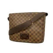 Louis Vuitton Vintage Pre-owned Canvas axelremsvskor Brown, Dam