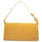 Louis Vuitton Vintage Pre-owned Laeder kuvertvskor Yellow, Dam