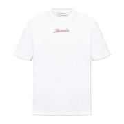 Lanvin T-shirt med broderad logotyp White, Herr