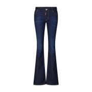 Dsquared2 Flared Jeans med Medium Midja Blue, Dam