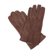 Eleventy Handgjorda Shearling Handskar Brown, Unisex