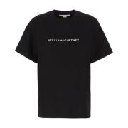 Stella McCartney Avslappnad Bomull T-shirt för Män Black, Dam