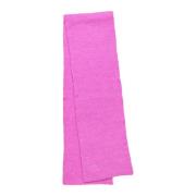 Lollys Laundry Räfflad Stickad Halsduk Neon Pink Pink, Dam