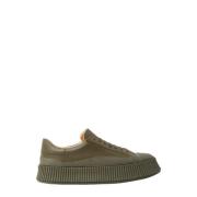 Jil Sander Lyxiga Minimalistiska Vulkaniserade Lädersneakers Green, He...