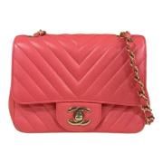 Chanel Vintage Pre-owned Laeder axelremsvskor Pink, Dam