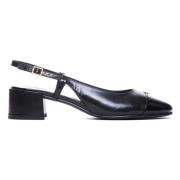 Tory Burch Cap-Toe Slingback Klackar Black, Dam