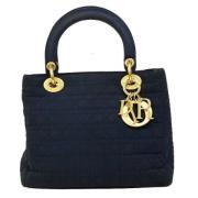 Dior Vintage Pre-owned Canvas handvskor Blue, Dam