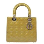 Dior Vintage Pre-owned Laeder handvskor Yellow, Dam