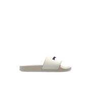 Palm Angels Slides med logotyp White, Dam