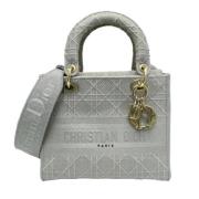 Dior Vintage Pre-owned Canvas handvskor Gray, Dam