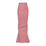 Rick Owens Thulian Pillar Kjol Pink, Dam