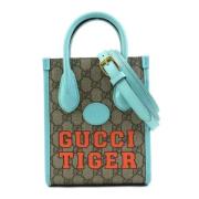 Gucci Vintage Pre-owned Tyg handvskor Blue, Dam