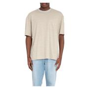 Études Randig Accent Tee i Sand Beige, Herr