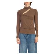 Pinko Mononoke Jersey Sweater Brown, Dam