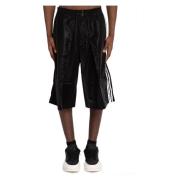 Y-3 Svarta 3-Stripes Shorts Black, Herr