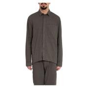 Transit Pinstripe Skjorta i Tonal Stil Gray, Herr