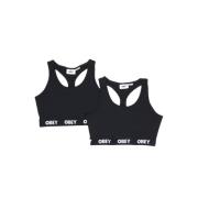 Obey Svart Bralette 2-Pack Black, Dam