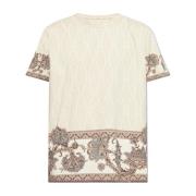 Etro Bomull T-shirt med tryck Beige, Herr