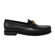 Celine Läder Loafers med Guldtonad Hårdvara Black, Dam