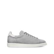 Brunello Cucinelli Ljusgrå Nubuckläder Sneakers Gray, Herr