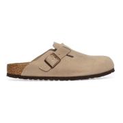 Birkenstock Oljade lädersandaler i Tobaksbrun Beige, Herr