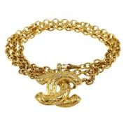 Chanel Vintage Pre-owned Guld skrp Yellow, Dam