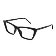 Saint Laurent Tunn Optisk Stil Modell Solglasögon Black, Unisex