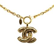 Chanel Vintage Pre-owned Metall halsband Yellow, Dam